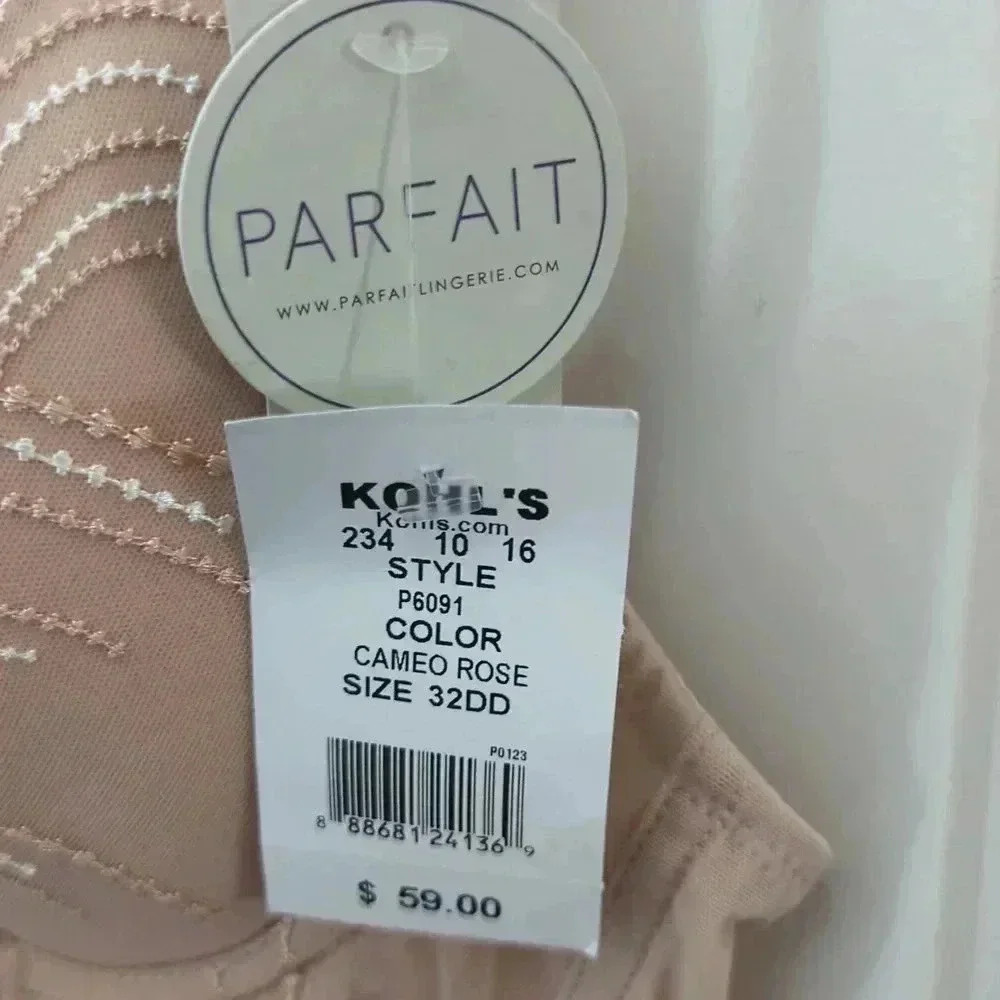 Parfait PEARL LONGLINE PLUNGE BRA - CAMEO ROSE - Picture 4 of 8